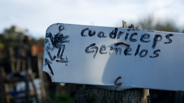 Cartel rural: cuádriceps gemelos